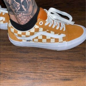 Orange checker vans